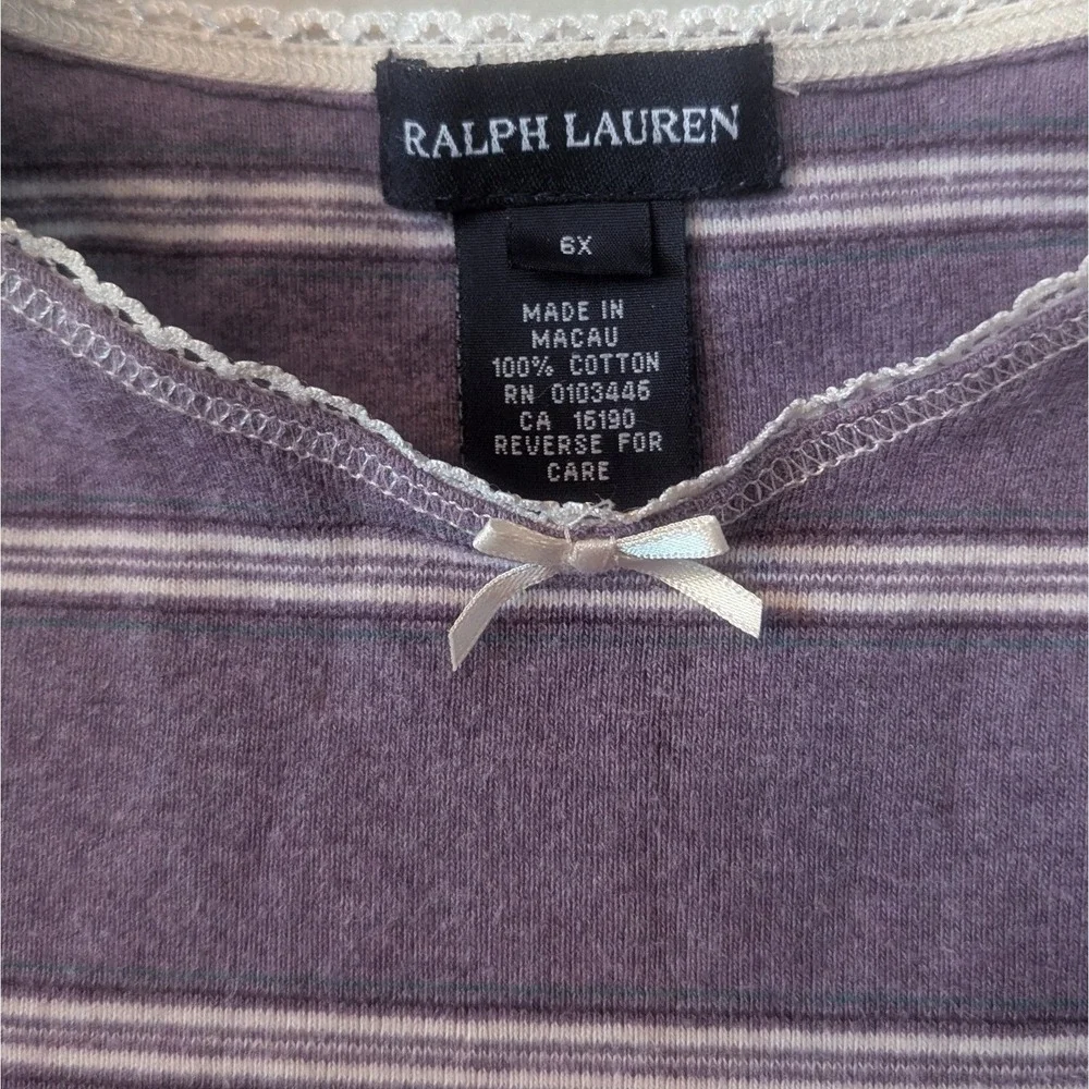 Ralph‎ Lauren Girls Blue Long Sleeve T-Shirt 6X